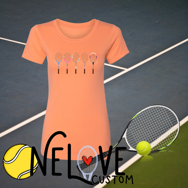Retro Rackets Tee Shirt - Upright Rackets