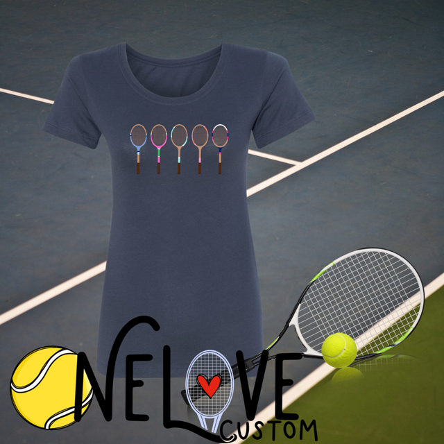 Retro Rackets Tee Shirt - Upright Rackets