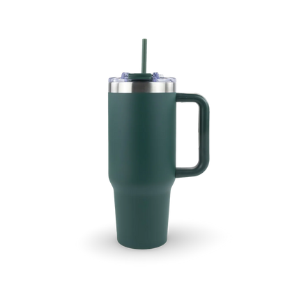 40 oz Laser-Engraved Tennis Tumbler – Powder Coat with Handle