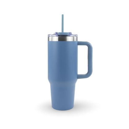 40 oz Laser-Engraved Tennis Tumbler – Powder Coat with Handle