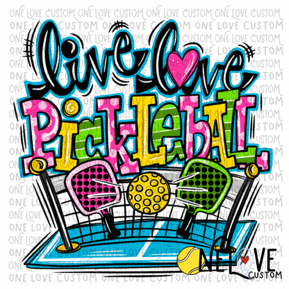 Live Love Pickleball  11 oz Wine Tumbler EXCLUSIVE DESIGN