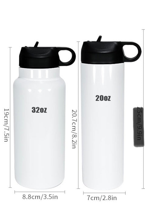 Tennis Racket 32 oz or 20 oz Water Bottle